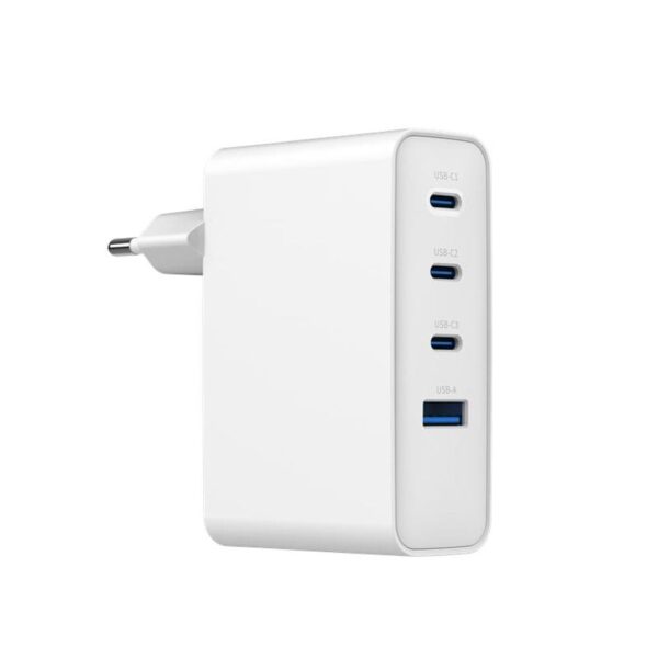 SiGN Snabbladdare 100W GaN 3xUSB-C / 1x USB-A - Vit