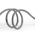 SiGN Skin USB-A till USB-C kabel 2.1A, 2m - Svart/Vit - Bild 3