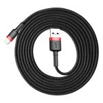 Baseus Kevlar USB-kabel med Lightning 2A, 1 m - Röd/Svart - Bild 2