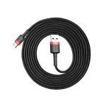 Baseus USB-C Kabel 2A, 2m - Röd/Svart - Bild 3