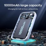 SiGN Magnetisk Trådlös Mini Powerbank 10000mAh, USB-C, USB-A - Svart - Bild 3