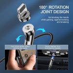 SiGN 3-in-1 360° Magnetkabel Lightning, USB-C, Micro-USB, 2.4A - Svart - Bild 3