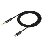 SiGN USB-C till AUX 3.5mm Audio/Ljudkabel, 1m - Svart/Nylon - Bild 2