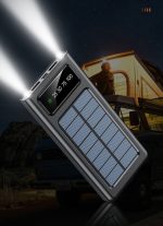 SiGN Kraftfull Solcell Powerbank med Inbyggd Kablar, 20000mAh - Svart - Bild 13