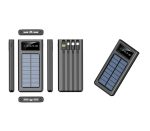 SiGN Kraftfull Solcell Powerbank med Inbyggd Kablar, 20000mAh - Svart - Bild 3
