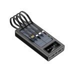 SiGN Kraftfull Solcell Powerbank med Inbyggd Kablar, 20000mAh - Svart - Bild 2