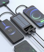 SiGN Kraftfull Solcell Powerbank med Inbyggd Kablar, 20000mAh - Svart - Bild 10