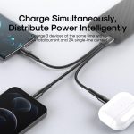 SiGN 3-in-1 Kabel Lightning, USB-C, 0.15m, 3.5A, 20W - Svart - Bild 4