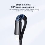 SiGN 3-in-1 Kabel Lightning, USB-C, Micro-USB, 3A, 1.2m - Svart - Bild 6