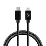 SiGN USB-C till Lightning-kabel 20W, 1m - Svart