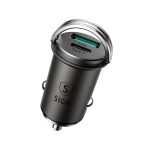 SiGN mini billaddare 20W svart med USB-C och USB-A portar för snabbladdning