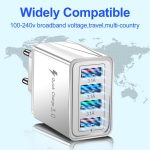 SiGN Snabbladdare 4xUSB-A, PD & Q.C 3.0, 33W - Vit - Bild 3
