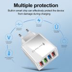 SiGN Snabbladdare 4xUSB-A, PD & Q.C 3.0, 33W - Vit - Bild 2