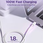 SiGN USB-C till USB-C Kabel 100W, 0,25m - Vit - Bild 3