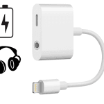 SiGN Lightning till 3.5mm Adapter för Ljud & Laddning, 12W, 10cm - Vit