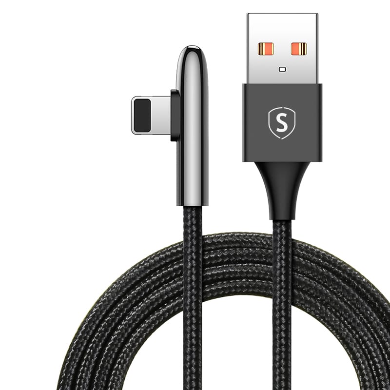 SiGN USB till Lightning Gaming Kabel, 2m, 2.4A, - Svart