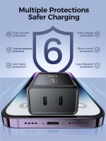 SiGN Dual USB-C PD Laddare 40W - Svart - Bild 7
