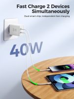 SiGN Dual USB-C PD Laddare 40W - Vit - Bild 3