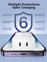 SiGN Dual USB-C PD Laddare 40W - Vit - Bild 6