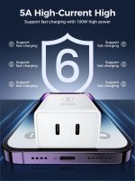 SiGN Dual USB-C PD Laddare 40W - Vit - Bild 5