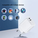 SiGN Dual USB-C PD Laddare 45W till laptop och smartphones - Vit - Bild 2