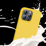 SiGN Liquid Silicone skal till iPhone 15 Pro Max - Gul - Bild 3