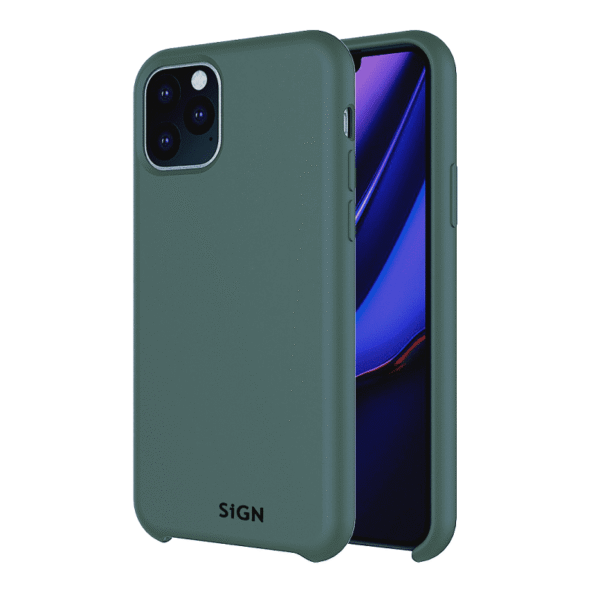 SiGN Liquid Silicone skal till iPhone 12 Mini - Grön