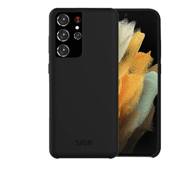 SiGN Liquid Silicone skal till Samsung Galaxy S21 Ultra - Svart