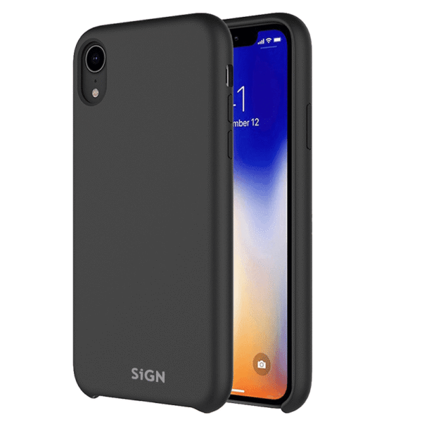 SiGN Liquid Silicone skal till iPhone XR - Svart