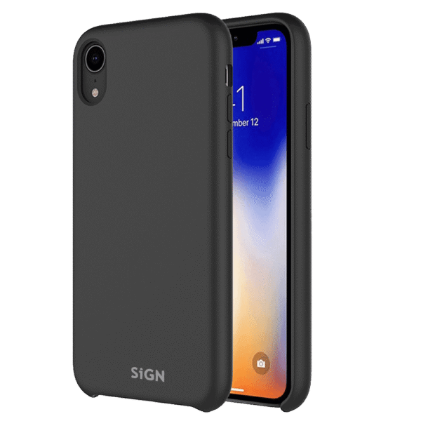 SiGN Liquid Silicone skal till iPhone X & XS - Svart
