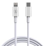 SiGN USB-C till Lightning Kabel 2.4A, 0,25m - Vit