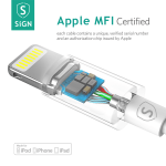 SiGN Lightning-kabel till iPhone / iPad, 2.4A, 12W, MFi-certifierad - 2m - Bild 2