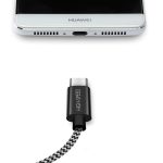 SiGN Skin USB-C Kabel 2.4A, 12W, 0.25m - Svart/Vit - Bild 3