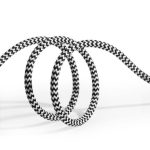 SiGN Skin Lightning Kabel 2.4A, 1.5m - Svart/Vit - Bild 2