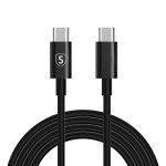 SiGN Snabbladdningskabel USB-C till USB-C 60W, 3A, PD, 2m - Svart