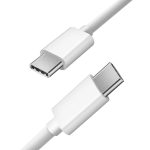 SiGN Snabbladdningskabel USB-C till USB-C 60W, 3A, 1m USB-C PD - Vit