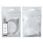 SiGN Skin USB-C till USB-C Kabel 2.1A, 2m - Svart/Vit - Bild 3