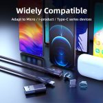 SiGN Magnetkabel 3-i-1 USB-C, Lightning, Micro-USB 2.4A, 1 m - Svart - Bild 14