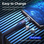 SiGN Magnetkabel 3-i-1 USB-C, Lightning, Micro-USB 2.4A, 1 m - Svart - Bild 8
