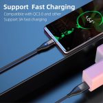 SiGN Magnetkabel 3-i-1 USB-C, Lightning, Micro-USB 2.4A, 1 m - Svart - Bild 6