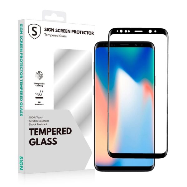 SiGN 3D Heltäckande Skärmskydd i Härdat Glas för Samsung Galaxy S9