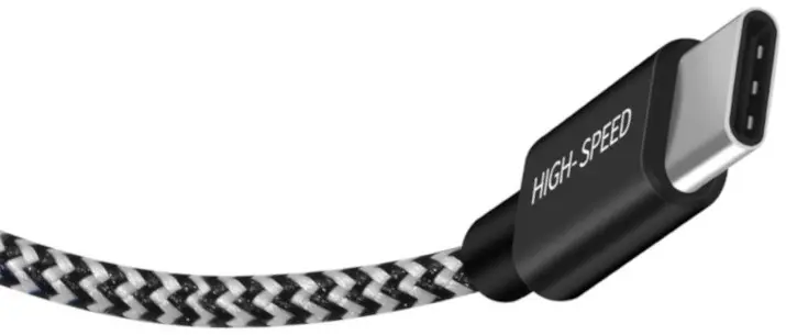 SiGN Skin USB-C-kabel 2.1A 3 m - Svart/Vit