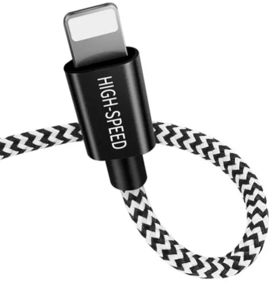 SiGN Skin Lightning Kabel 2.1A, 1.5 m - Svart/Vit