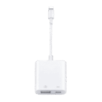 SiGN Lightning & USB Kamera Adapter 5V, 1A - Vit