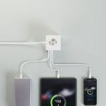 SiGN PowerCombo Cube Väggladdare 3680w, 2x USB-C, 1x USB-A, 3x AC, 16A - 20W, Vit - Bild 5