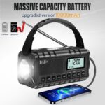 SiGN Nödradio DAB+/FM med handvev/batteri/solceller/USB-ström – svart - Bild 15