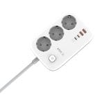 SiGN 65W GaN snabbladdning grenuttag 3-vägs/2x USB-A/2x USB-C, 2m - Vit - Bild 7