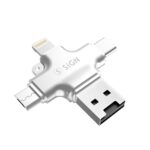 SiGN Micro SD Minneskortläsare för mobil USB-C/USB-A/Micro USB/Lightning