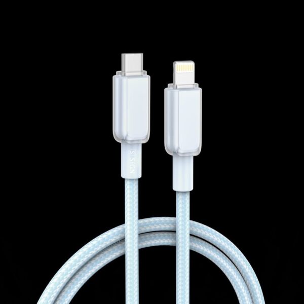 SiGN USB-C till Lightning-kabel 30W, 1m - Blå