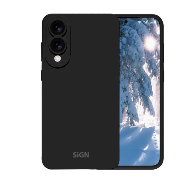 SiGN Liquid Silicone skal till Samsung Galaxy S25 Edge - Svart